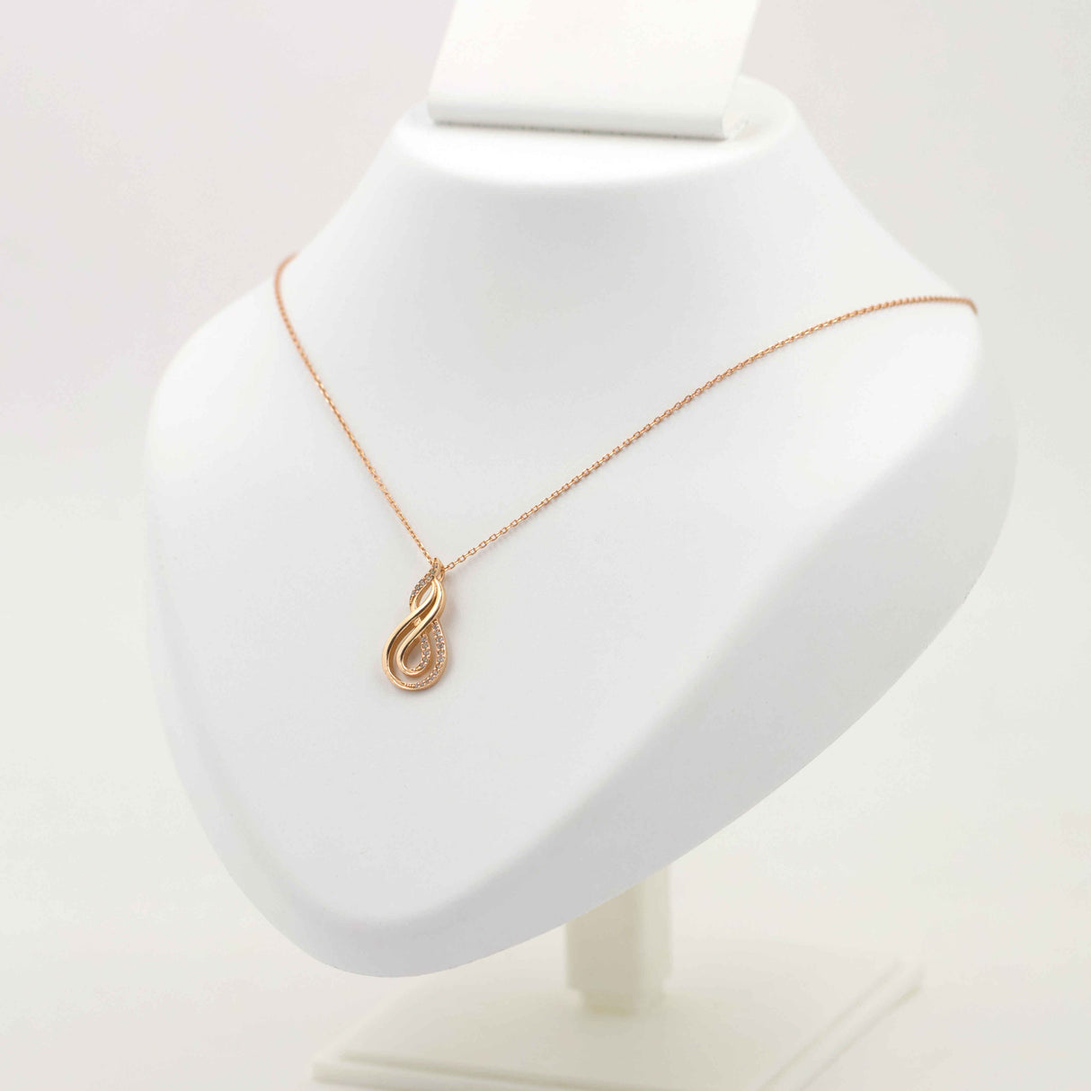 Rose Gold Infinity Path Pendant