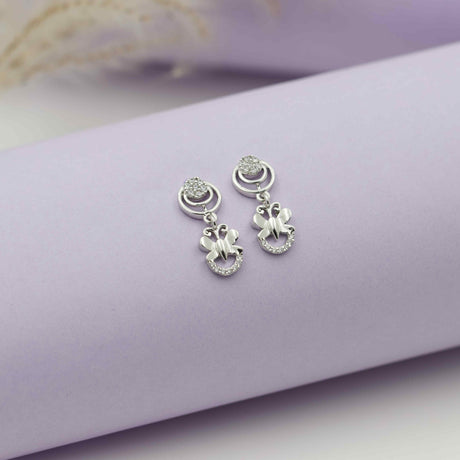 Silver Twinkling Butterfly Earrings