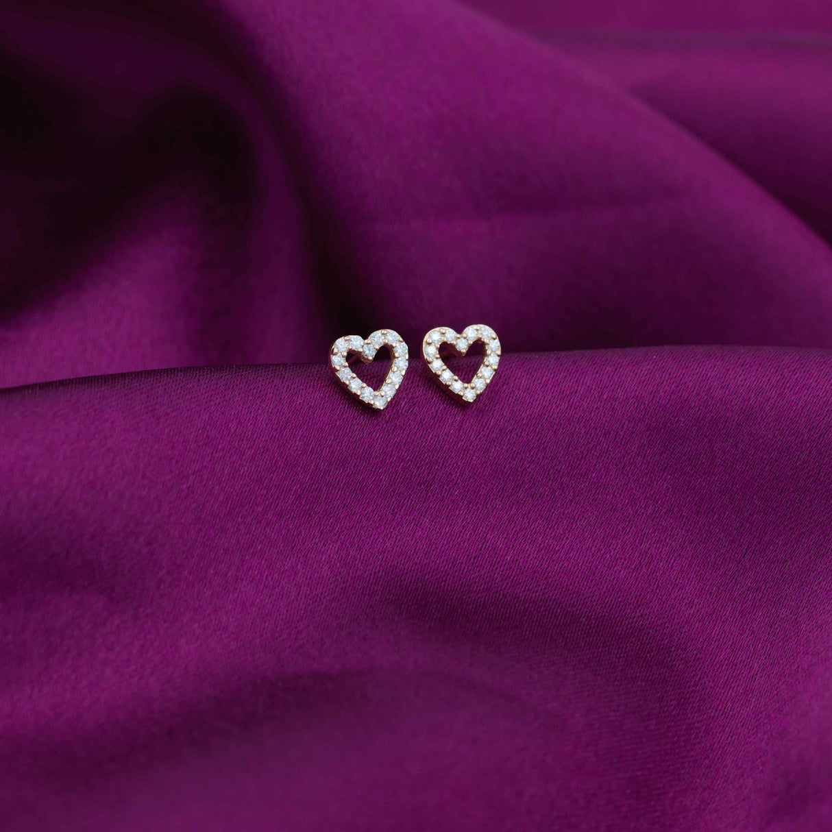 Rose Gold Love Frame Earrings